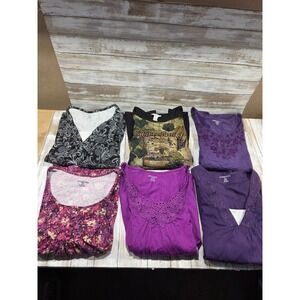 Womens Croft & Barrow Laura Scott St Johns Bay Tops Assorted Bundle Lot Size XLP